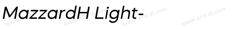 MazzardH Light字体转换